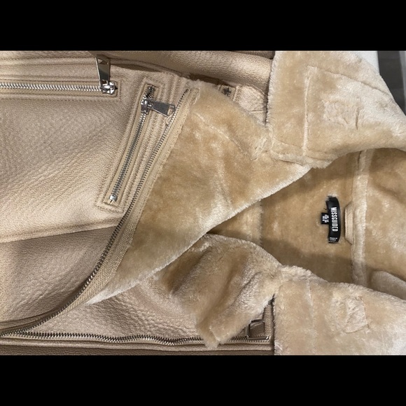 Missguided Beige Aviator Jacket - Picture 4 of 8